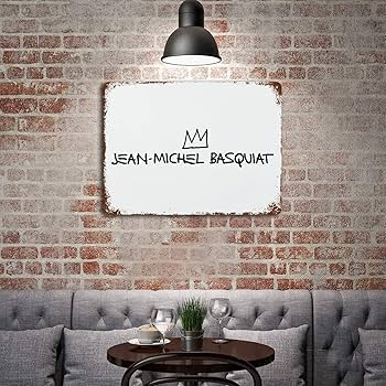 Amazon.co.jp: ブリキ看板 ジャン＝ミシェル・バスキア サイン